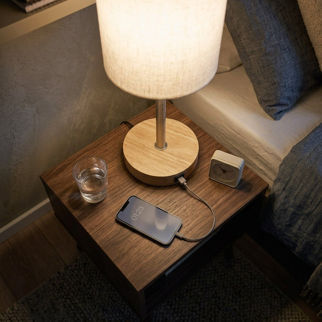 Lampe de Chevet Tactile avec Ports de Charge USB — "ORLA"