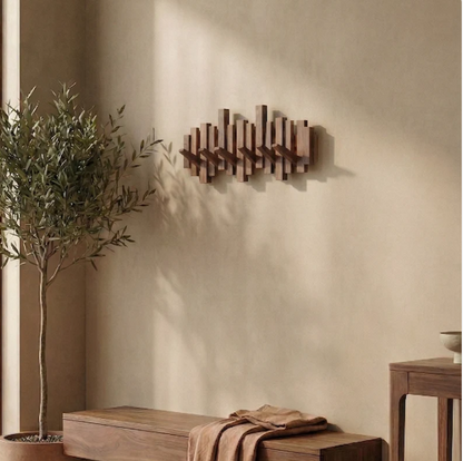 Porte-Manteau Mural Design en Bambou — "SILVA"